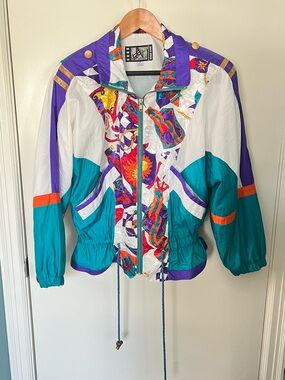 90s Vintage - Nautical Colorblock Windbreaker